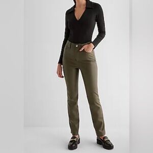 Express High Waisted Faux Leather 90s Slim Pants
